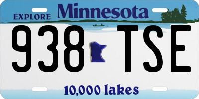 MN license plate 938TSE