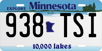 MN license plate 938TSI