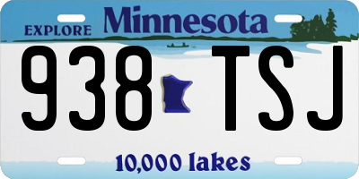 MN license plate 938TSJ