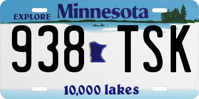 MN license plate 938TSK