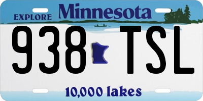 MN license plate 938TSL