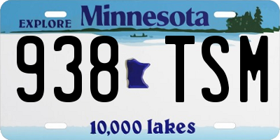 MN license plate 938TSM