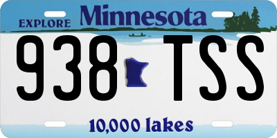 MN license plate 938TSS