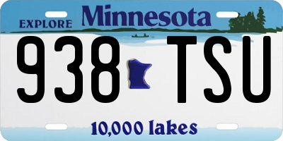 MN license plate 938TSU