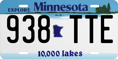 MN license plate 938TTE