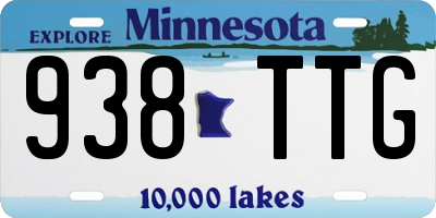 MN license plate 938TTG