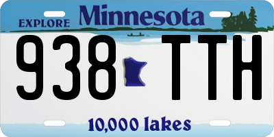 MN license plate 938TTH
