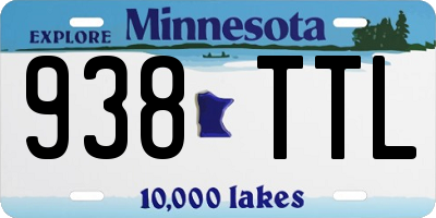 MN license plate 938TTL
