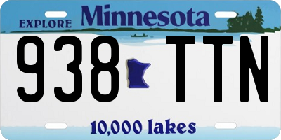 MN license plate 938TTN