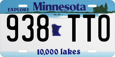MN license plate 938TTO