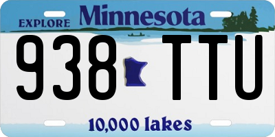 MN license plate 938TTU