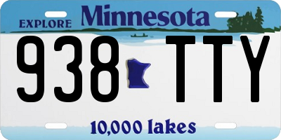 MN license plate 938TTY