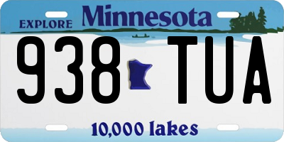 MN license plate 938TUA
