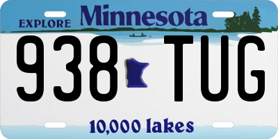 MN license plate 938TUG