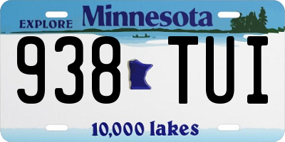 MN license plate 938TUI