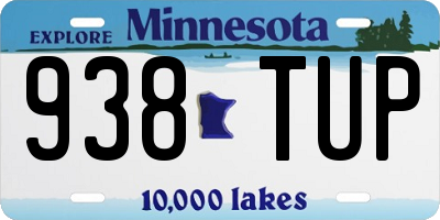 MN license plate 938TUP