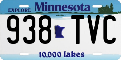 MN license plate 938TVC