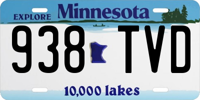 MN license plate 938TVD