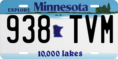 MN license plate 938TVM