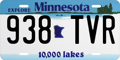 MN license plate 938TVR