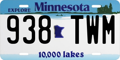 MN license plate 938TWM