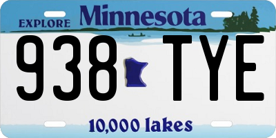 MN license plate 938TYE