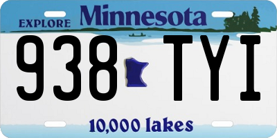 MN license plate 938TYI