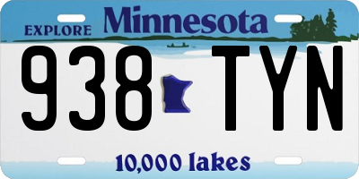 MN license plate 938TYN