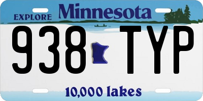 MN license plate 938TYP