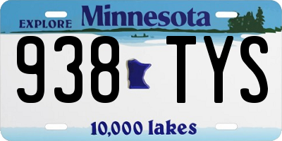 MN license plate 938TYS