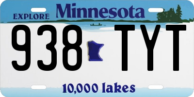 MN license plate 938TYT