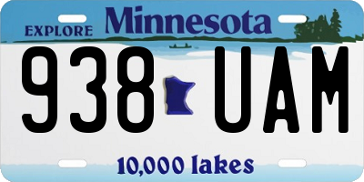 MN license plate 938UAM