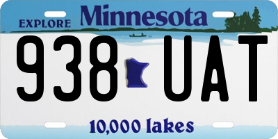MN license plate 938UAT