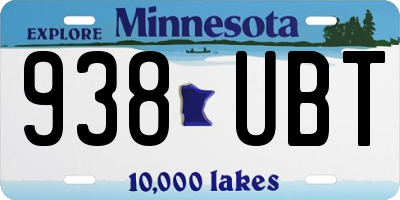 MN license plate 938UBT