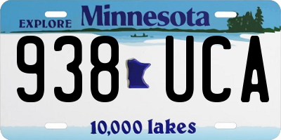 MN license plate 938UCA