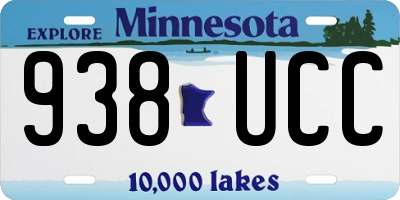 MN license plate 938UCC