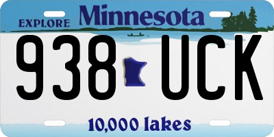 MN license plate 938UCK