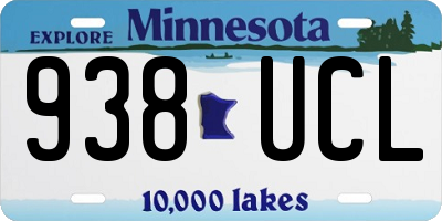 MN license plate 938UCL