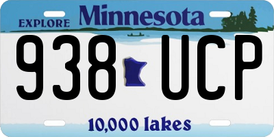 MN license plate 938UCP