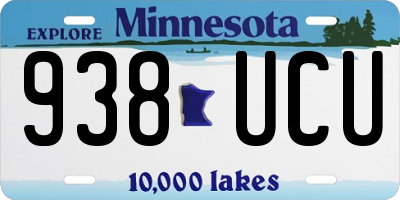 MN license plate 938UCU