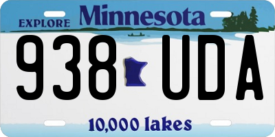 MN license plate 938UDA