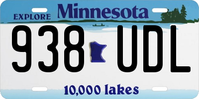 MN license plate 938UDL