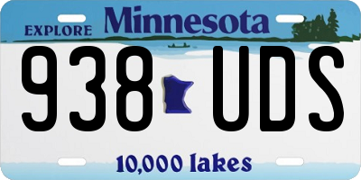 MN license plate 938UDS