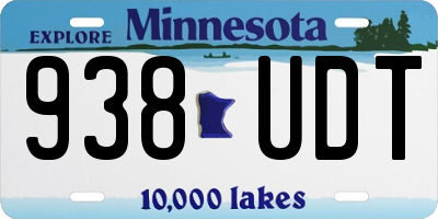 MN license plate 938UDT