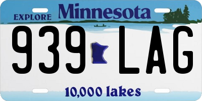 MN license plate 939LAG