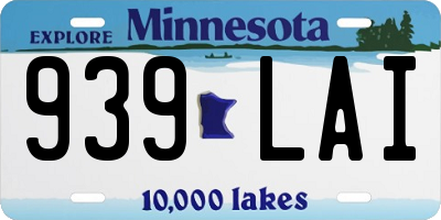 MN license plate 939LAI