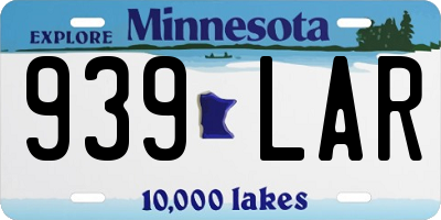 MN license plate 939LAR