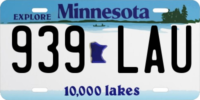 MN license plate 939LAU