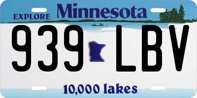 MN license plate 939LBV