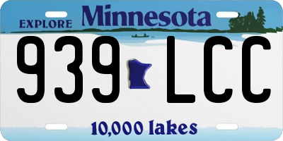MN license plate 939LCC